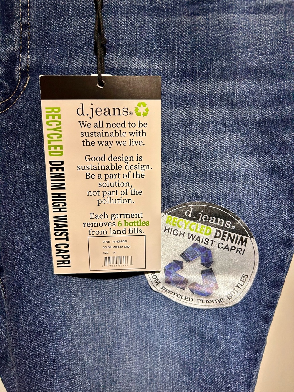 d. jeans Dark Blue High-Waist Capri Jeans - Picture 3 of 5